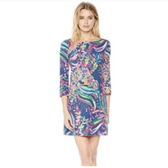 Lilly Pulitzer Sophie Dress in Beautiful Navy Beach Loot Women’s Size Small S - Picture 2 of 11